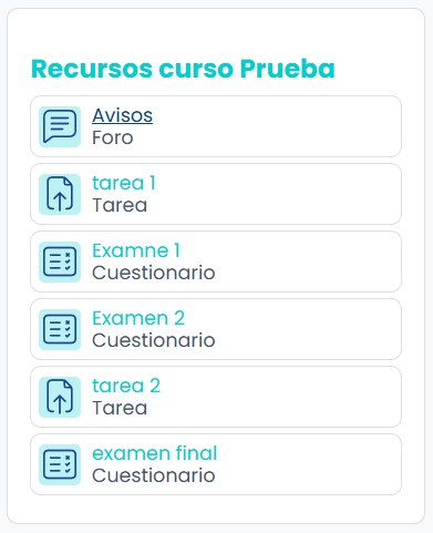 BloqueRecursos: Acceso rápido a recursos en Moodle